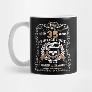 Skull Aged 35 Years Vintage 35 Dude Mug